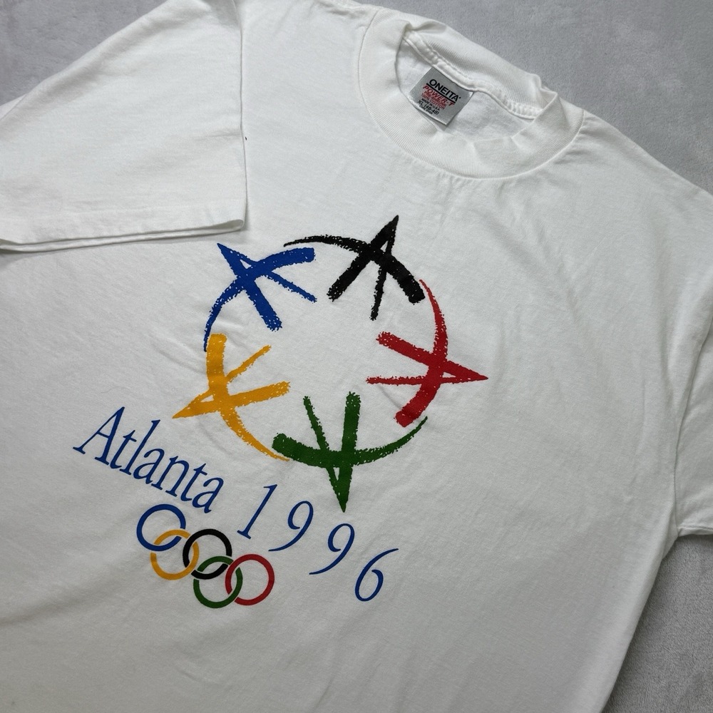 Vintage Atlanta 1996 Olympics Single Stitch T Shirt Oneita Power-T XL